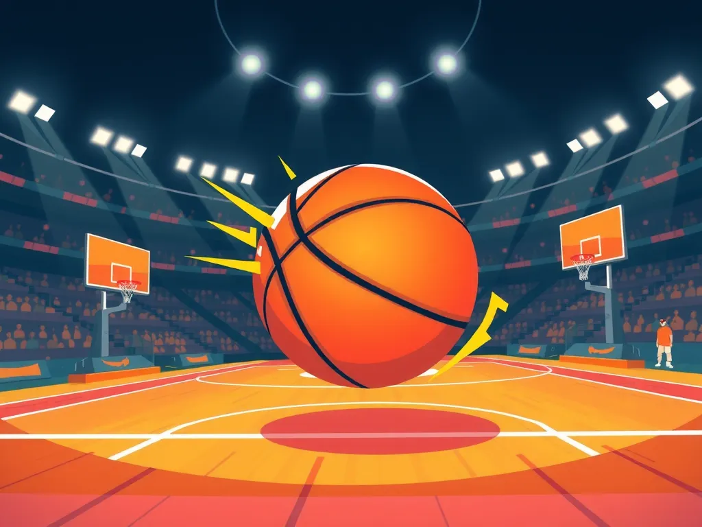 Animated basketball social media graphics, showing vibrant and engaging content for mobile users