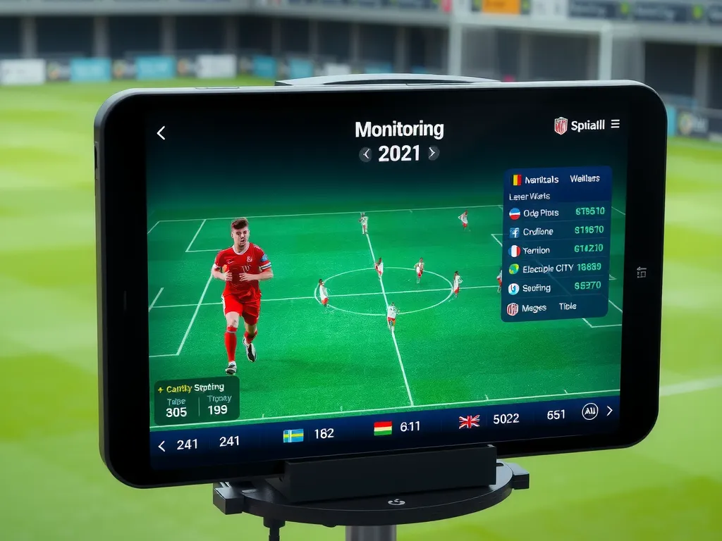 High-tech monitoring system tracking football players